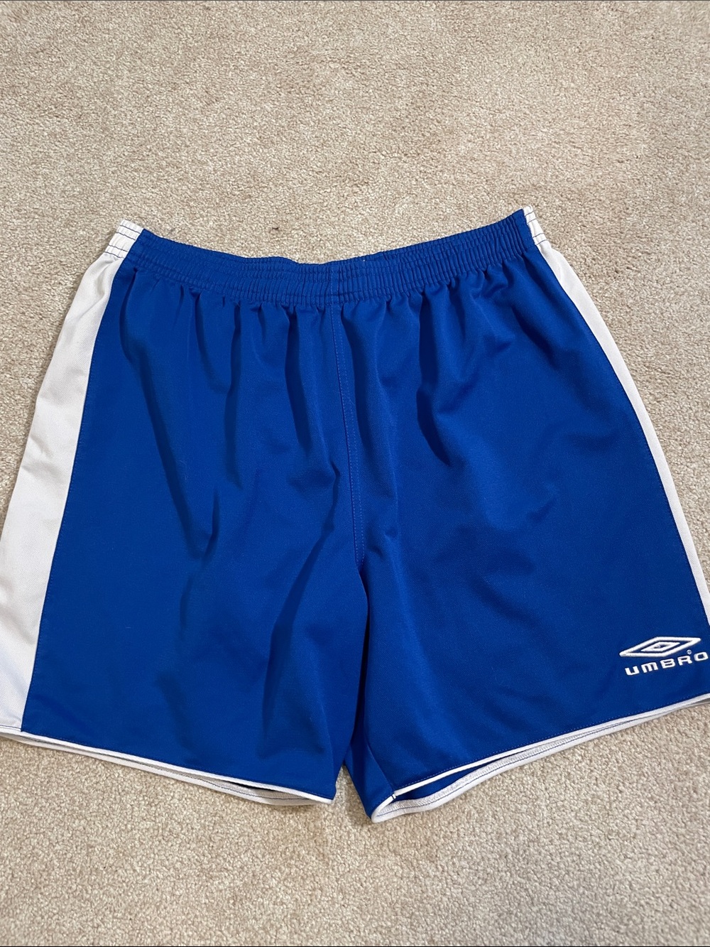 Umbro Royal Blue Athletic Shorts with White Panels - Picture 1 of 6